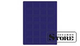 Blue velour tray, model 2124ME, designed for coins with a diameter of 42 mm. A reliable and stylish accessory for storing and displaying collectible coins.