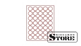 Red velour tray 2225E (Ø36 mm)