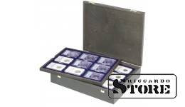 CARUS wooden case for storing 36 slabbed coins sized 63x85 mm from American grading companies