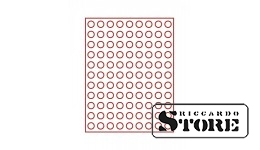 Dark red velour tray, model 2902E, with round compartments measuring 19.25 mm in diameter. Ideal for storing and presenting small collectible coins, tokens, or medals. A stylish and compact solution for organized numismatic displays.