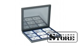 NERA M PLUS case with dark blue tray for storing 9 slabbed coins sized 63x85 mm from American grading companies