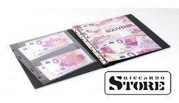 Karat album for collecting 0-Euro souvenir banknotes. Includes 10 transparent polymer sheets for secure storage and display of your collection.