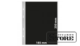 Numismatic pages Multi Collect with 1 pocket (185 mm x 250 mm), transparent with black inserts. Pack of 10 sheets.