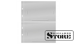 Multi Collect numismatic sheets with 2 pockets (152 x 112 mm), transparent color. Pack of 10 sheets.
