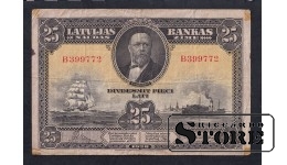 Latvia, 25 Latu, 1928, F
