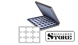 NERA M case with dark blue insert for holding 9 slabbed coins sized 63x85 mm from American grading companies