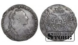 Russian Empire, 1 Poltina, 1737 year, Anna Ioannovna