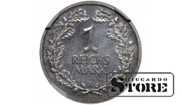Saksamaa, 1 rehkismärk, 1925 A (Berliin), hõbe, NGC PF 65
