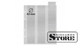 Numismatic sheets Multi Collect system for 15 coins up to 42 mm diameter, black interleaving sheets, pack of 5