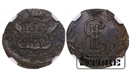 Vene Impeerium, Siber, 1 pooluška, 1769. aasta, KM, NGC AU DETAILS, Katariina II