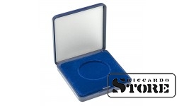 Elegant case with blue tray designed for storing coins or coin capsules with an outer diameter of up to 40 mm. A perfect solution for displaying and securely keeping your collection.