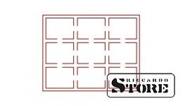 NERA M PLUS case with light red tray for storing 9 slabbed coins sized 63x85 mm from American grading companies