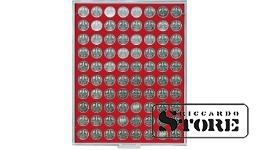 Велюровый планшет красного цвета 2108E (Ø23,5 мм)