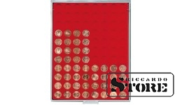 Велюровый планшет красного цвета 2510E (Ø21,5 мм)