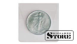 Coin bags made of transparent polymer film, 64 x 64 mm, pack of 500