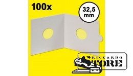 HARTBERGER coin holders 32.5 mm, stapled closure. Pack of 100 pieces.