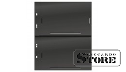 Multi Collect numismatic sheets with 2 pockets 168 x 112 mm, black color. Pack of 10 sheets.