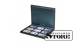 NERA M case with dark blue insert for holding 9 slabbed coins sized 63x85 mm from American grading companies