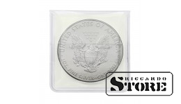 Transparent thick polymer film coin bags, set with coin subscription cards