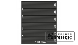 Numismatic sheets of the Multi Collect system with 6 pockets (36 mm), black color, pack of 10 sheets