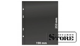 Numismatic sheets for the Multi Collect system with one pocket (190 mm x 253 mm), black color, pack of 10 sheets.