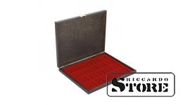 The CARUS-1 natural wood case with a dark red insert is designed to hold 20 coins or coin capsules up to 47 mm in diameter. This stylish and durable accessory ensures secure storage and presentation of your collection, making it ideal for valuable and col