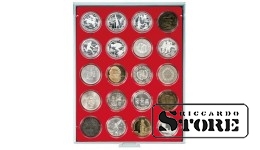 STANDARD Numismatic Box with 20 Round Cells for Coin Capsules with an External Diameter of 48 mm