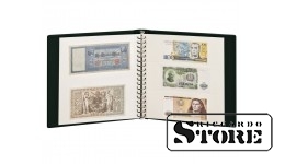 Banknote album with 10 transparent sheets in 2 variants and white interleaves.