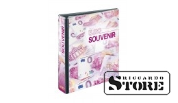 PUBLICA M album for souvenir euro banknotes with 10 double-sided polymer sheets, holds up to 60 banknotes.