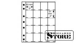 plastic Stock pages GRANDE, with 20 spaces for coin Holders