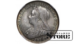 Suurbritannia, 1 shilling, 1897. aasta, NGC MS 63