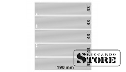 Multi Collect system numismatic sheets with 5 pockets (43 mm), transparent color, pack of 10 sheets.