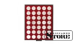 Dark red velour tray 2711E (Ø32.5 mm)