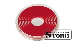 LINDNER coin capsule with a diameter from 16 mm to 51 mm, with red spacer inserts, set of 10 capsules