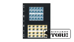 Universal sheets of the UNIPLATE system with 2 clip strips (128 mm), black color, pack of 5 sheets.