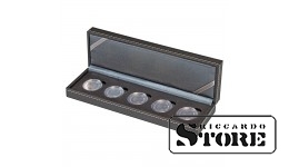 Numismatic case NERA S for storing 5x5 euro coins in coin capsules. Coin capsules included.