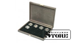 CARUS XM naturaalpuust karp 12 ruudukujulise lahtriga müntidele/mündikapslitele kuni 52 mm välisläbimõõduga