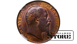 Suurbritannia, ½ penni, 1902. aasta, NGC MS 63 BN