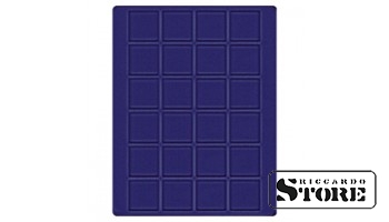 Blue velour tray, model 2124ME, designed for coins with a diameter of 42 mm. A reliable and stylish accessory for storing and displaying collectible coins.