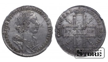 Vene Impeerium, 1 rubla, 1725. aasta, NGC XF DETAILS, Peeter I Suur