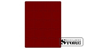 Dark red velour tray, model 2722E, designed for coins with a diameter of 50 mm. An excellent choice for neat storage and display of medium-sized collectible coins.