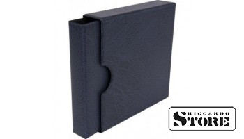 HARTBERGER Set: LUXUS ring binder with slipcase, blue color (LKL-B with LKC-B).