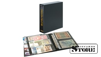 Universal banknote album PUBLICA M with 20 double-sided Multi Collect sheets in two pocket variants. Comes with a suitable protective cassette.