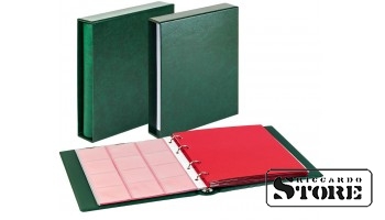 Set with CLASSIC coin album of the Karat system and protective cassette, green color.