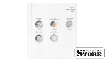 Illustrated karat sheet for storing German silver coins with a denomination of 20 euros for 2021