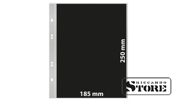 Numismatic pages Multi Collect with 1 pocket (185 mm x 250 mm), transparent with black inserts. Pack of 10 sheets.