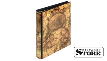 Empty Karat leather ring binder, black color.