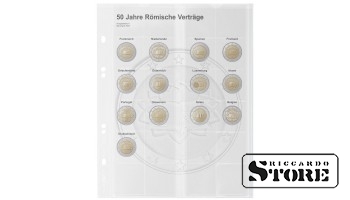 Illustrated Multi Collect sheets for storing 2 euro coins: joint issue "Treaty of Rome"
