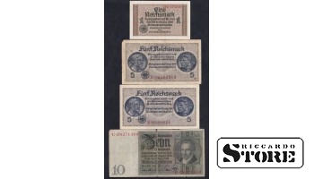 Germany 4 Pcs 1-10 Reichspfennig 1929
