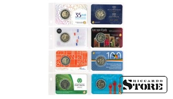 Numismatic pages Multi Collect with 8 pockets (93×56 mm), transparent, pack of 10 sheets